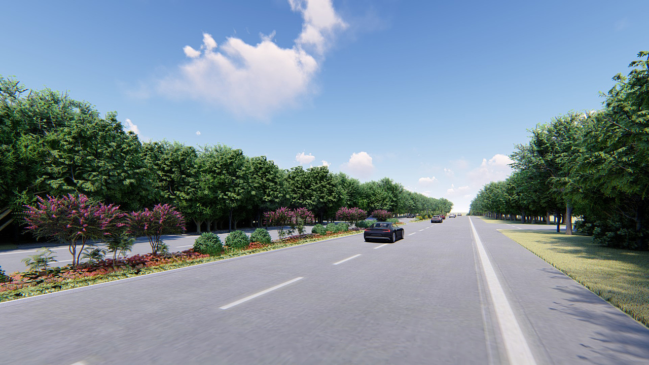 隔离带绿化设计