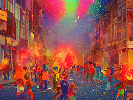 #AI创作实验室#过年放鞭炮孩子满街跑