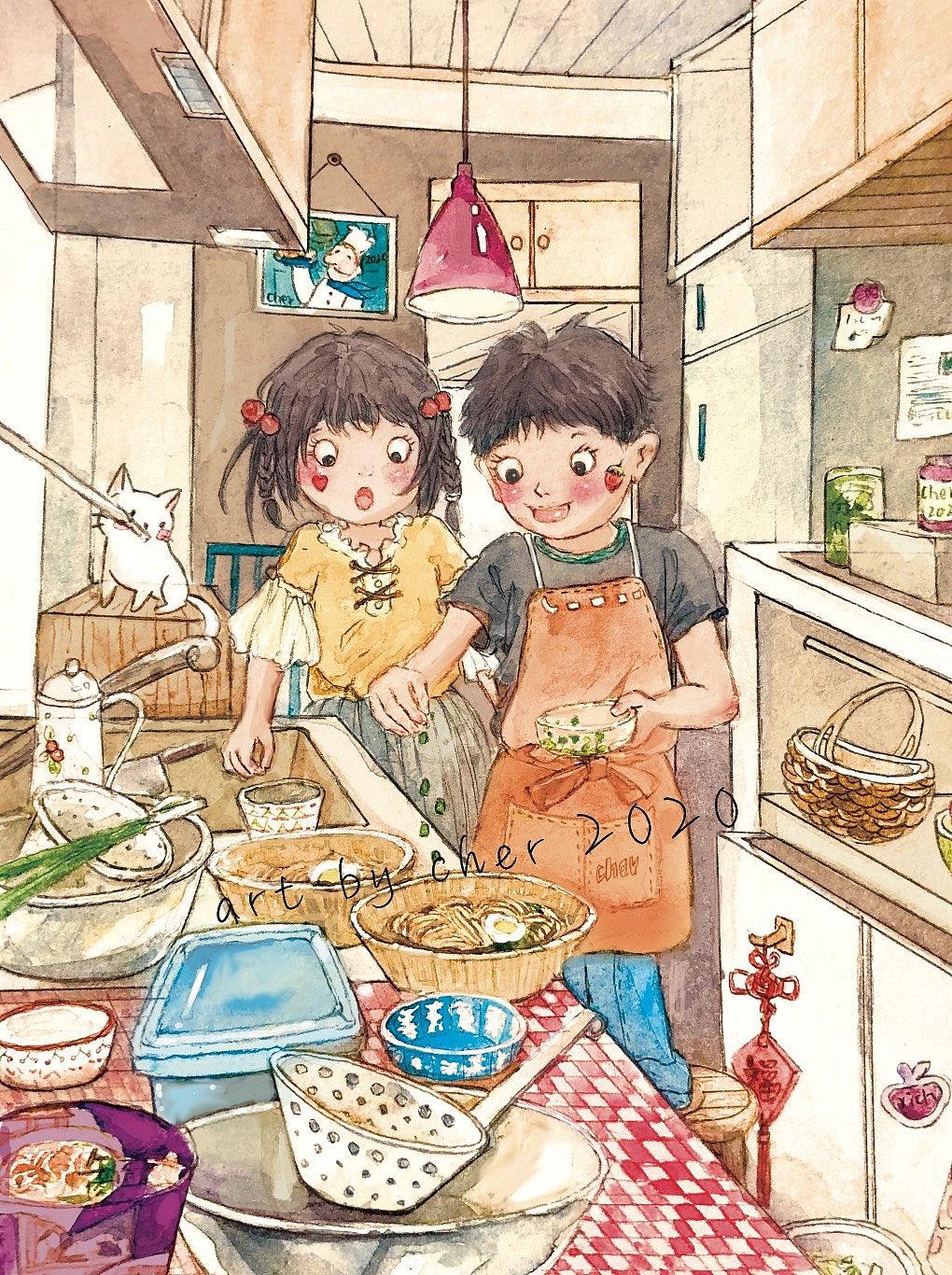 抗疫在家画画效率高（图ZMjAyMzA0ODY4） - 儿童插画 - 站酷设计师胖蛇CHER原创素材 - 站酷ZCOOL