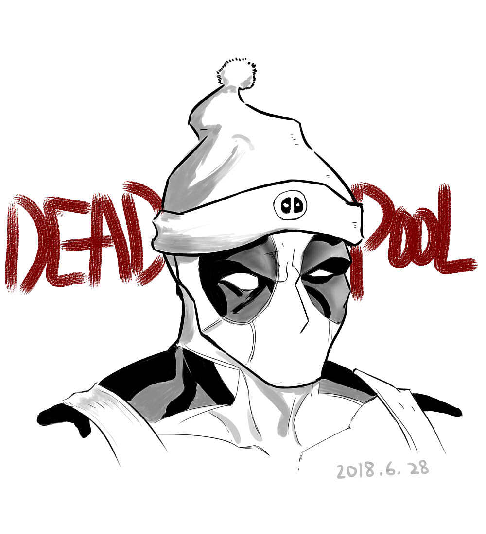 举报收藏分享临摹作品动漫其他动漫死侍手绘数位板线稿llll11llll11l