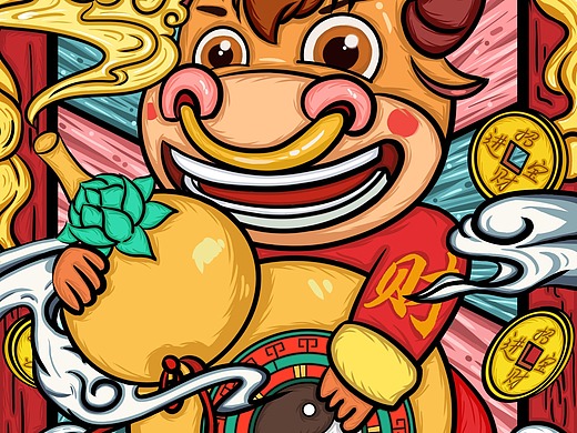 十二生肖——国潮牛