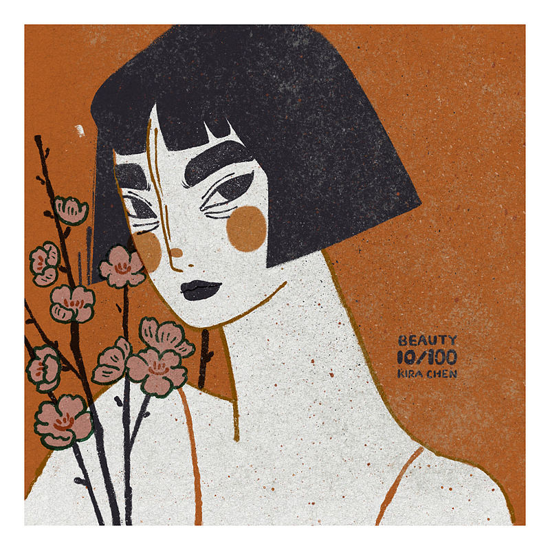 ▏Beauty100 ▏ 红肥绿瘦（一）（图ZMjAxMTA4MTky） - 艺术插画 - 站酷设计师陈萌主原创素材 - 站酷ZCOOL