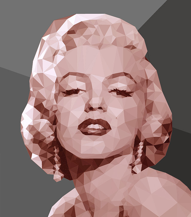 LOW POLY_Marilyn Monroe（图ZMTg4NDIxMTI=） - 图案 - 站酷设计师manbuyunduan526原创素材 - 站酷ZCOOL