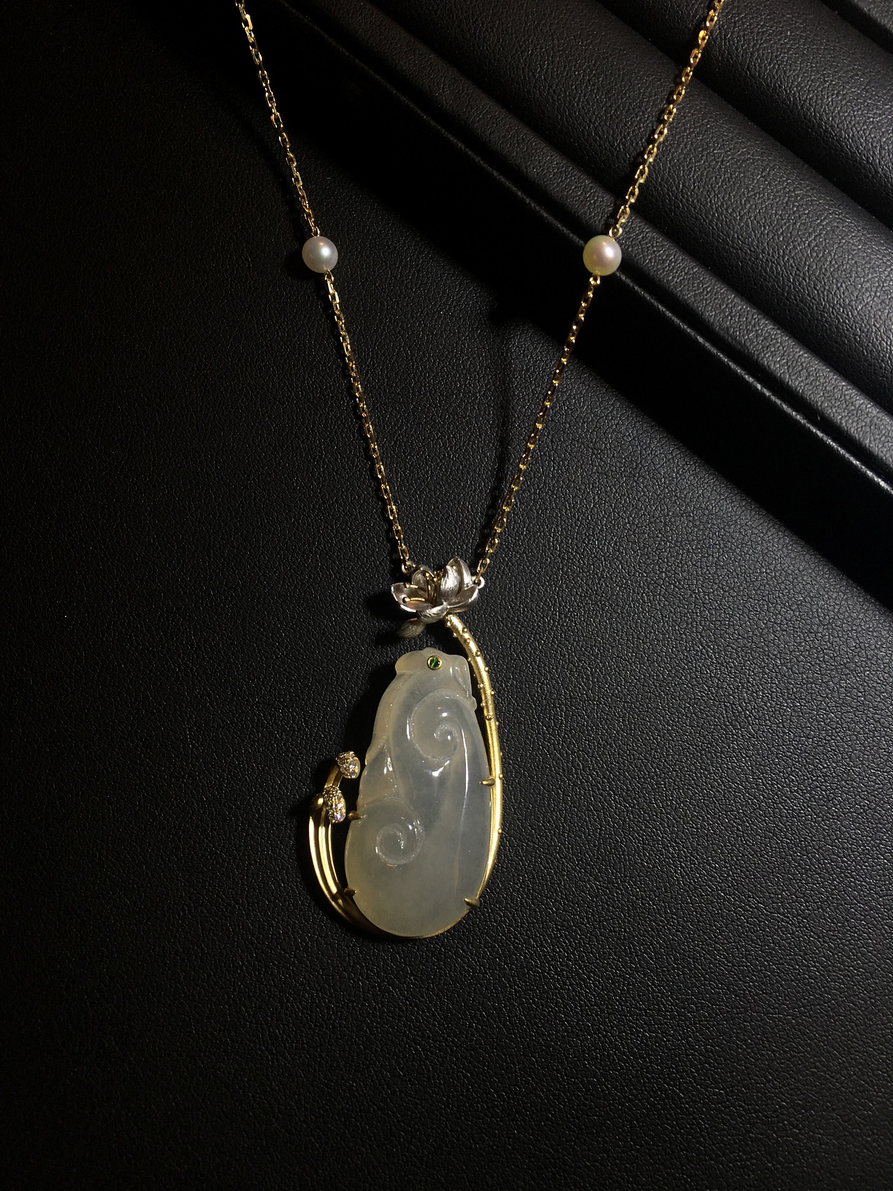 旧玉石改造——水波链花项链