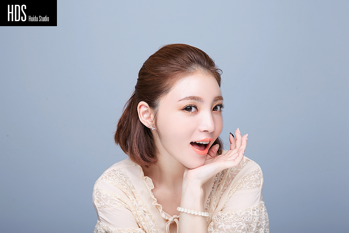 韩国模特韩风美妆美瞳拍摄