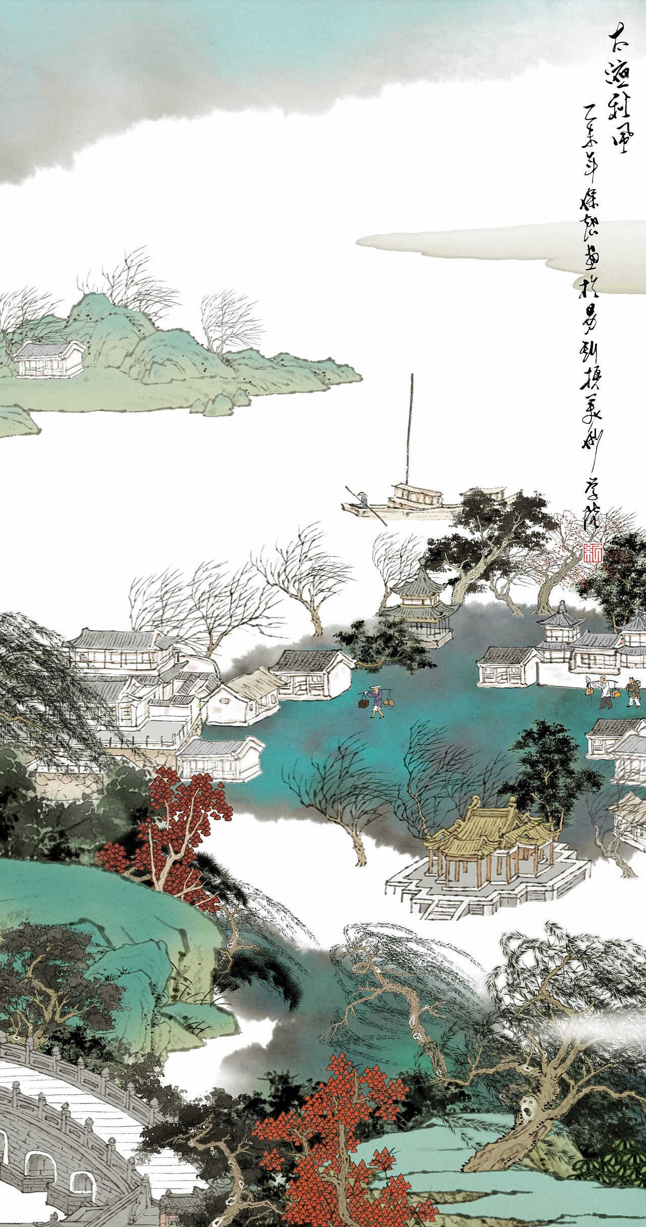 纪保超数字青绿山水:《燕京八景》