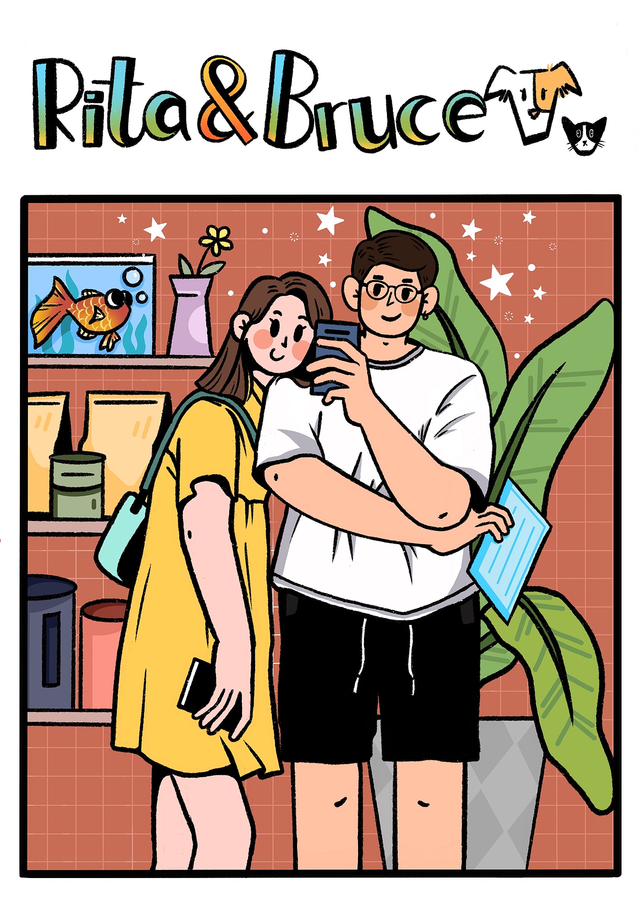 Rita&Bruce生活系列（2）（图ZMjM3MDMxMTYw） - 创作习作 - 站酷设计师wang阿豆原创素材 - 站酷ZCOOL