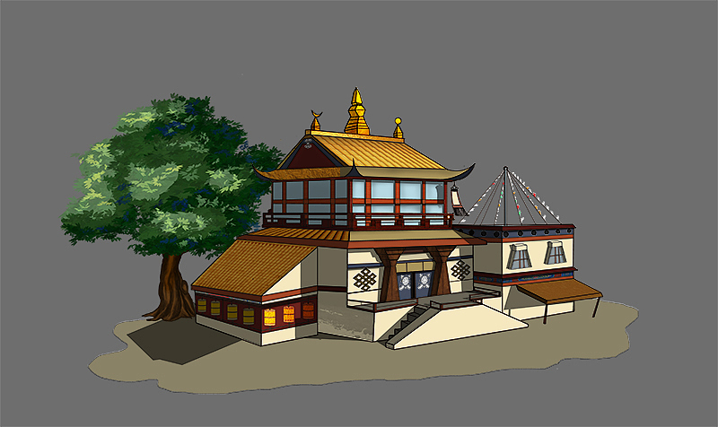 藏式建筑（图ZMjY5OTIyMjQ4） - 游戏原画 - 站酷设计师治愈呀原创素材 - 站酷ZCOOL