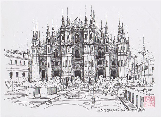 钢笔速写（图ZMjM4ODE0NDQ=） - 绘画 - 站酷设计师艺帮设计原创素材 - 站酷ZCOOL