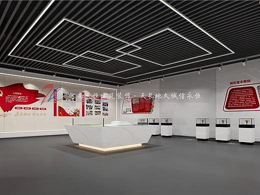 郑州企业展厅装修设计河南天恒装饰优秀的工装装饰企业