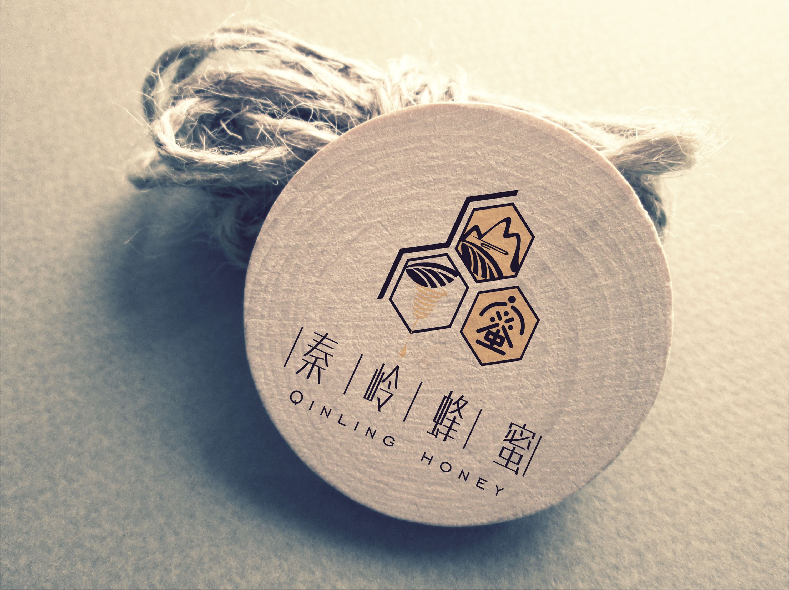 秦岭蜂蜜品牌logo设计 (飞机稿)