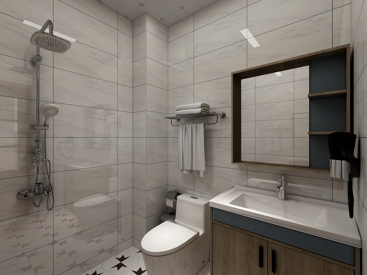 现代简约风格|106㎡三居室装修设计