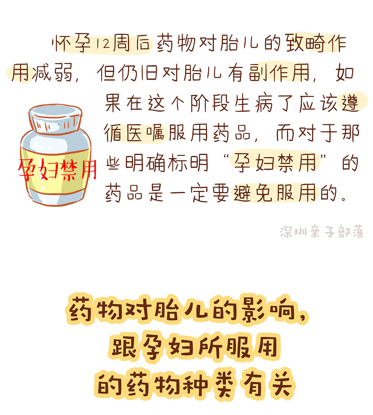 原创亲子育儿科普漫画《孕妇有病不吃药,影响可能更严重》