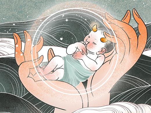 【神农灸】包装插画
