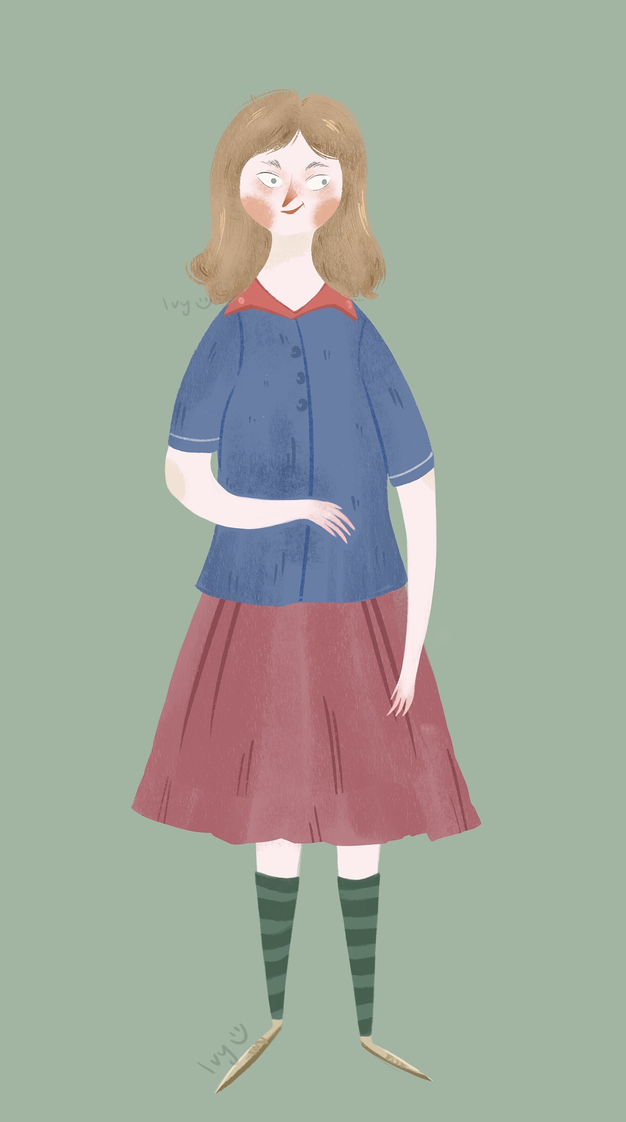 写生 水彩风格简单人物插画|插画|艺术插画|y00_ - 原创作品 - 站酷