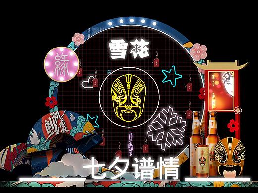 七夕雪花美陈 dp点效果图