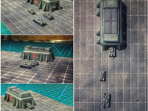 1/700 ABS板材制作 游戏素材 战争建筑