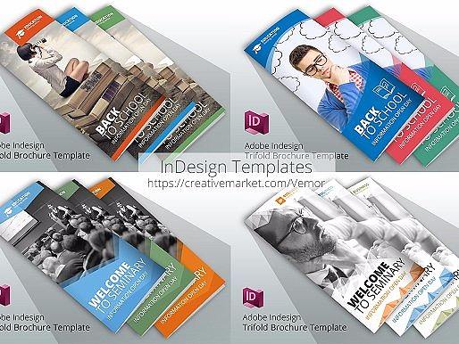 4款高端大气欧美风格折页模板