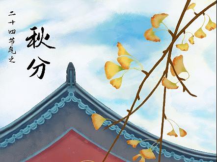 二十四节气之秋分 宫墙 银杏叶