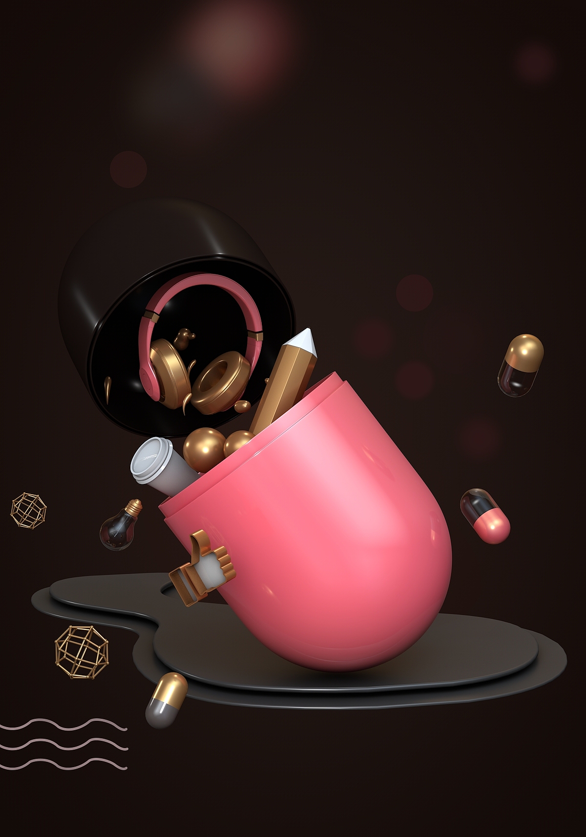 C4D-初尝试（图ZMTI1MjQwOTU2） - 其他三维 - 站酷设计师自由摄计原创素材 - 站酷ZCOOL