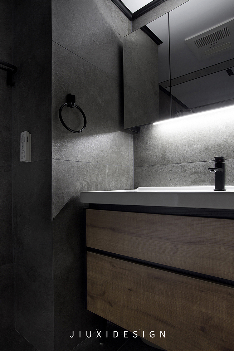 水泥砖本身的魅力在的灯光的照射下更加的迷人,需要注意的是选购的时候要挑选柔光的,不要全哑光,不然质感会差上很多。