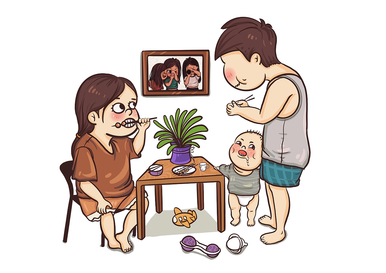 q版生活插画（图ZMjczMDc2MDc2） - 创作习作 - 站酷设计师三酱同学原创素材 - 站酷ZCOOL