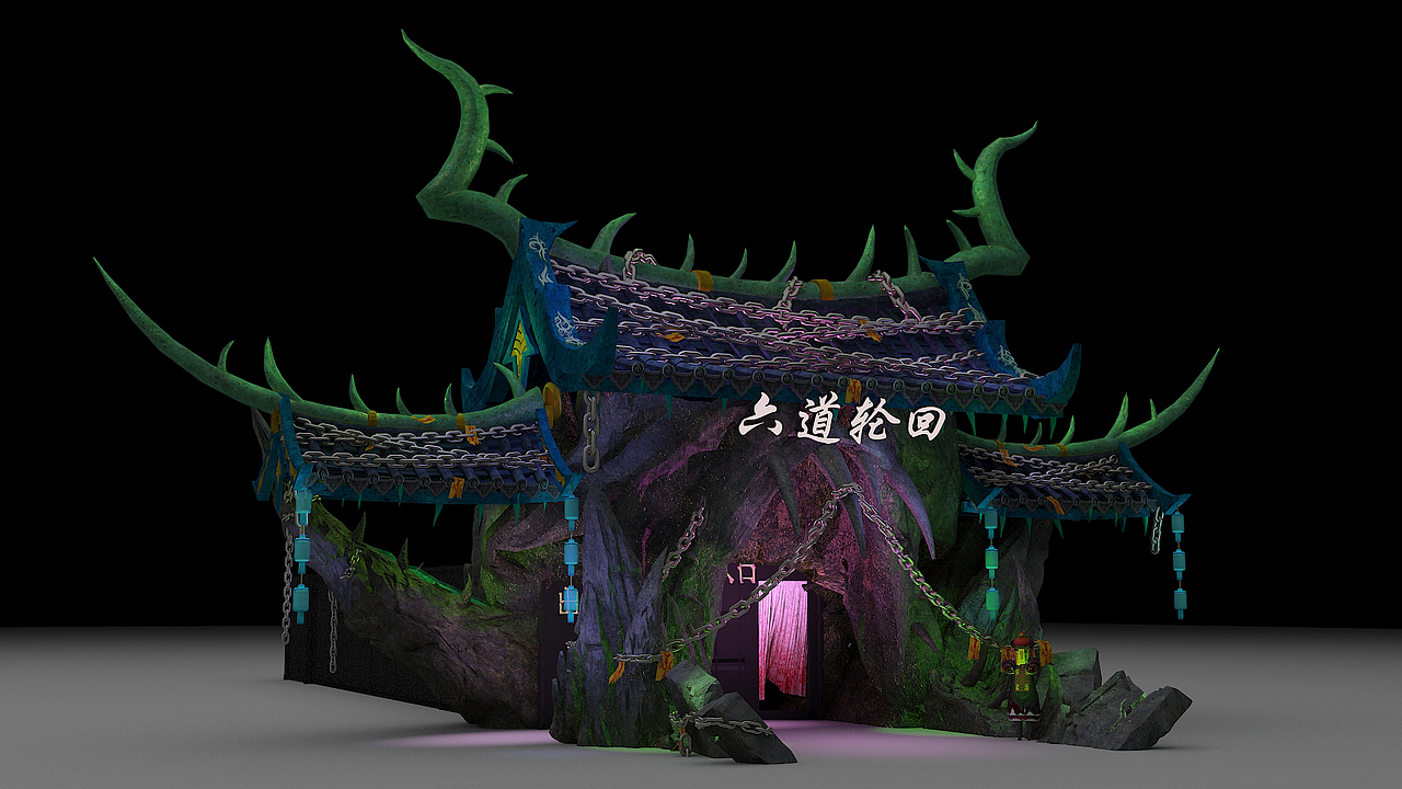 欢乐谷万圣节 | 集装箱鬼屋门头_y一kevin-站酷zcool