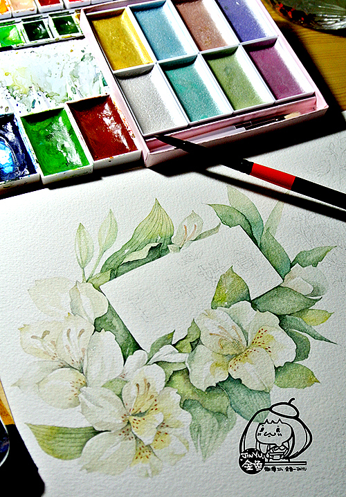 金鱼的一些水彩小怪