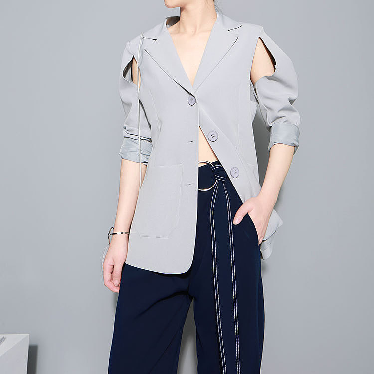 摩登时装欧美大牌西装领外套