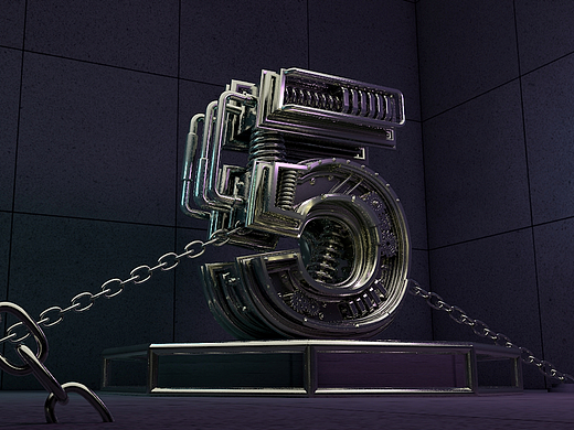 C4D金属字体练习