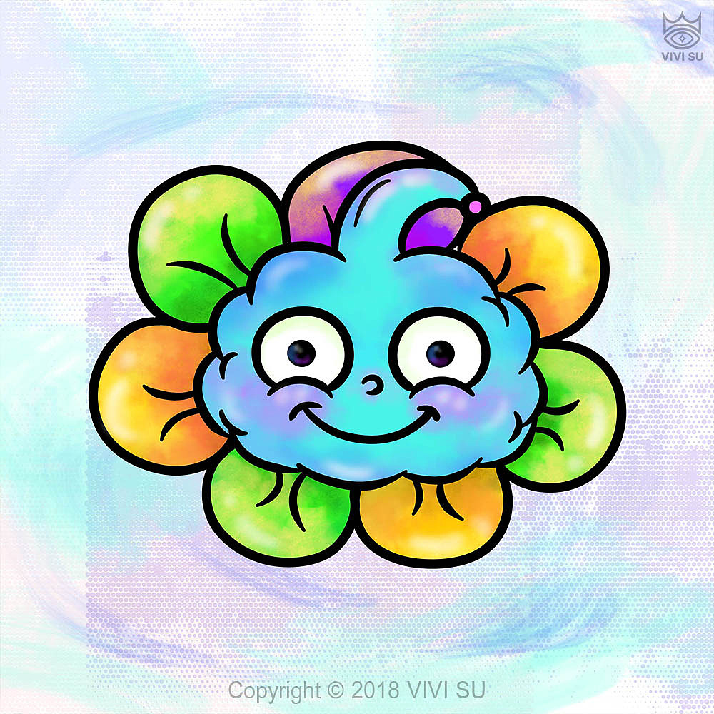 ↑ 開心就好,像花朵一樣綻放。