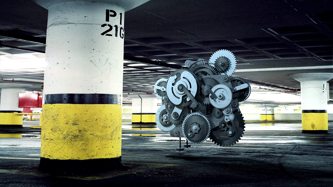 C4D齿轮背景合成练习