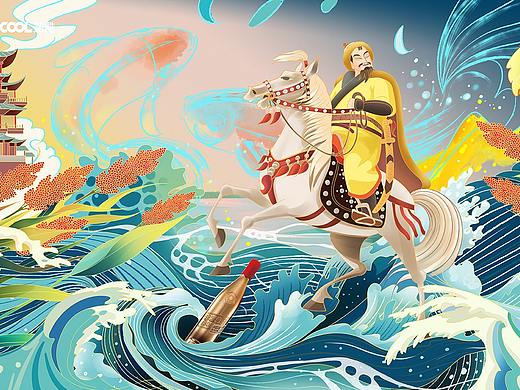 李渡高粱1308产品创意海报设计淌甘的酒史