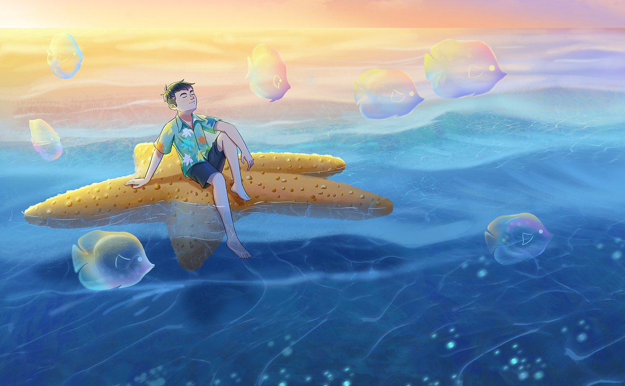 遨游在碧海蓝天（图ZMTg4NDA2Nzg0） - 创作习作 - 站酷设计师禾大程原创素材 - 站酷ZCOOL