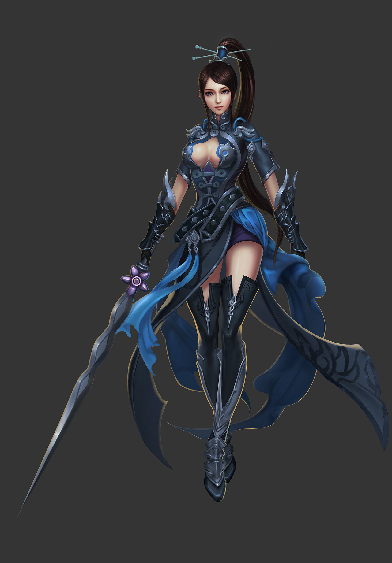 剑客人物设计|插画|游戏原画|一条大鲨鱼_ljw_原创作品-站酷zcool