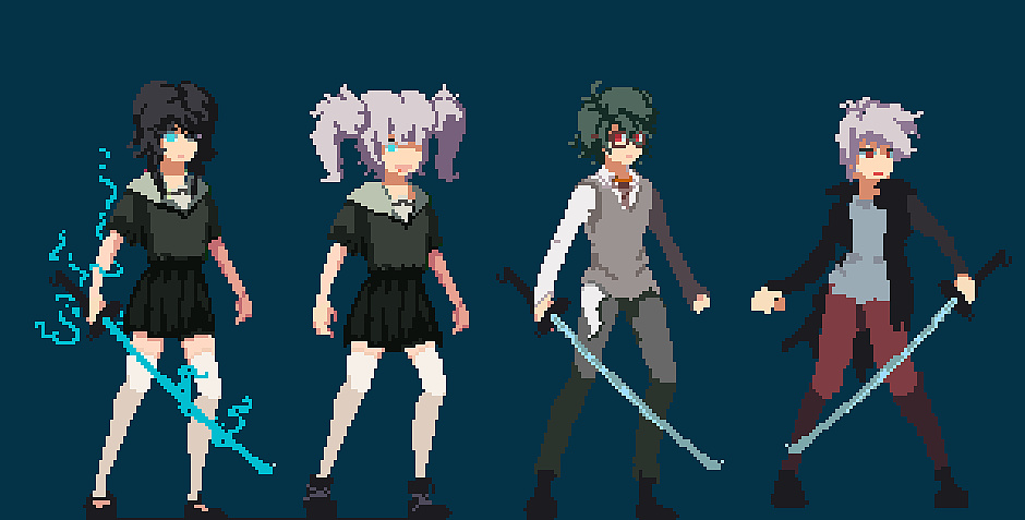 残图，像素人物（图ZMjQyMzkwOTQw） - 像素画 - 站酷设计师Blanc596原创素材 - 站酷ZCOOL