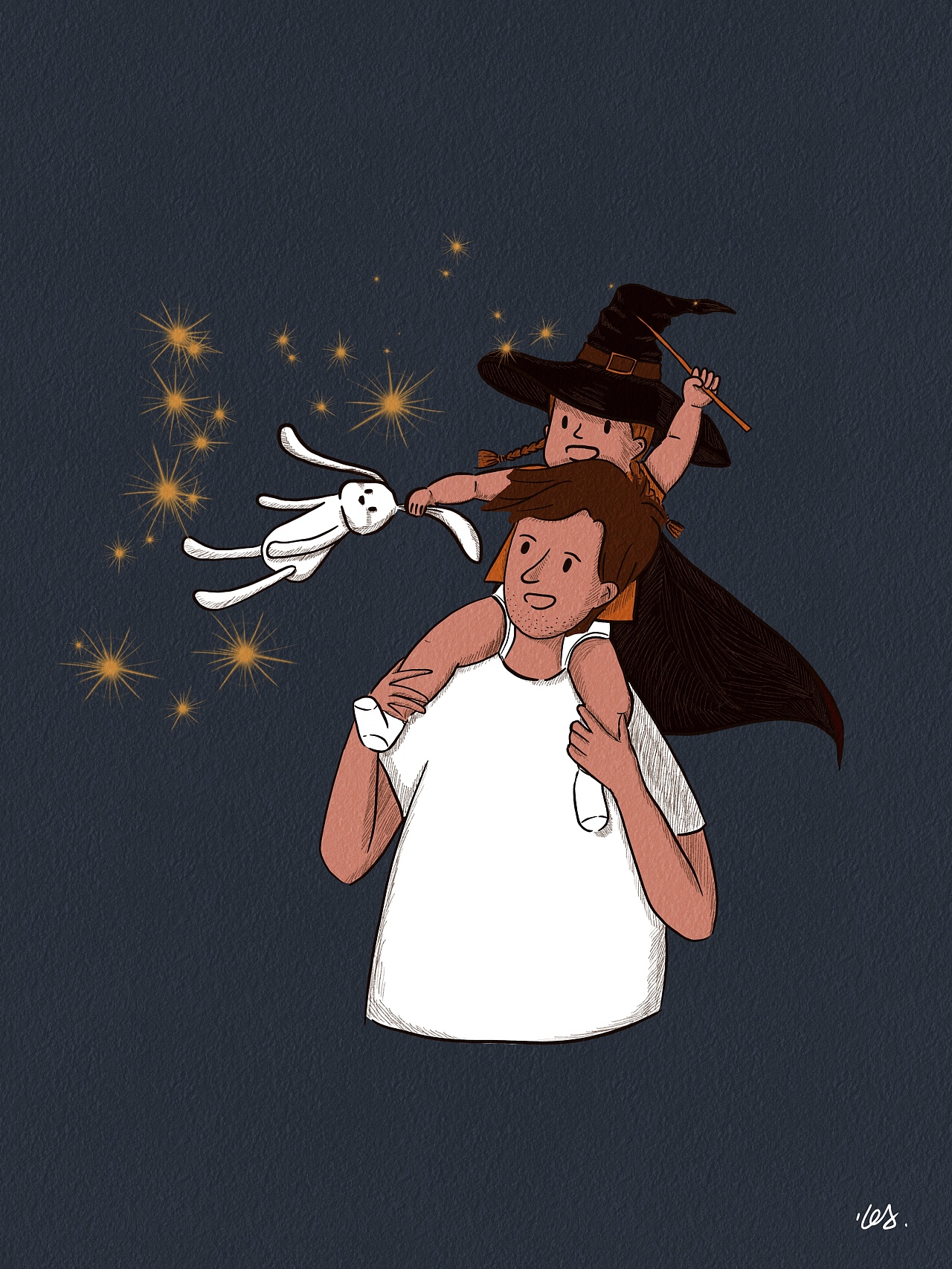 父女日常(父亲节系列插画)