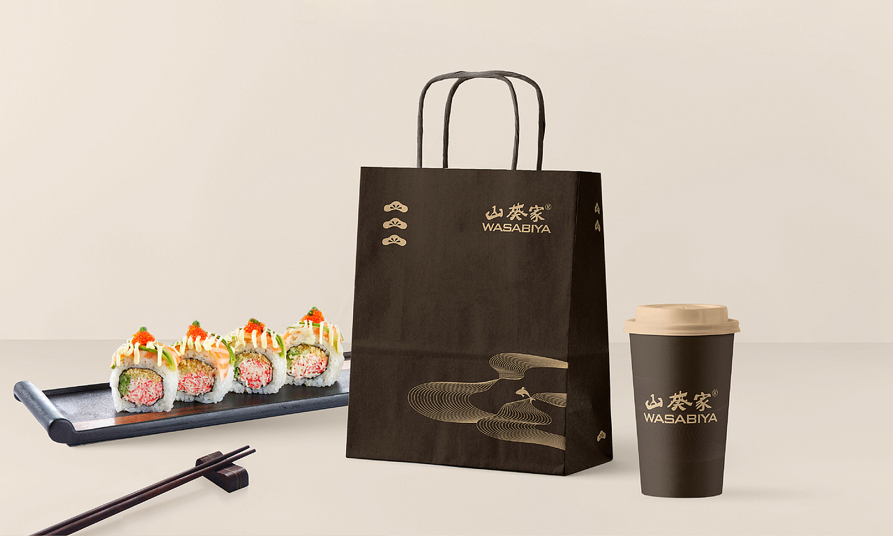 山葵家日料品牌VI升级设计（图ZMjIwNDU0MzQ0） - 品牌 - 站酷设计师展开设计原创素材 - 站酷ZCOOL