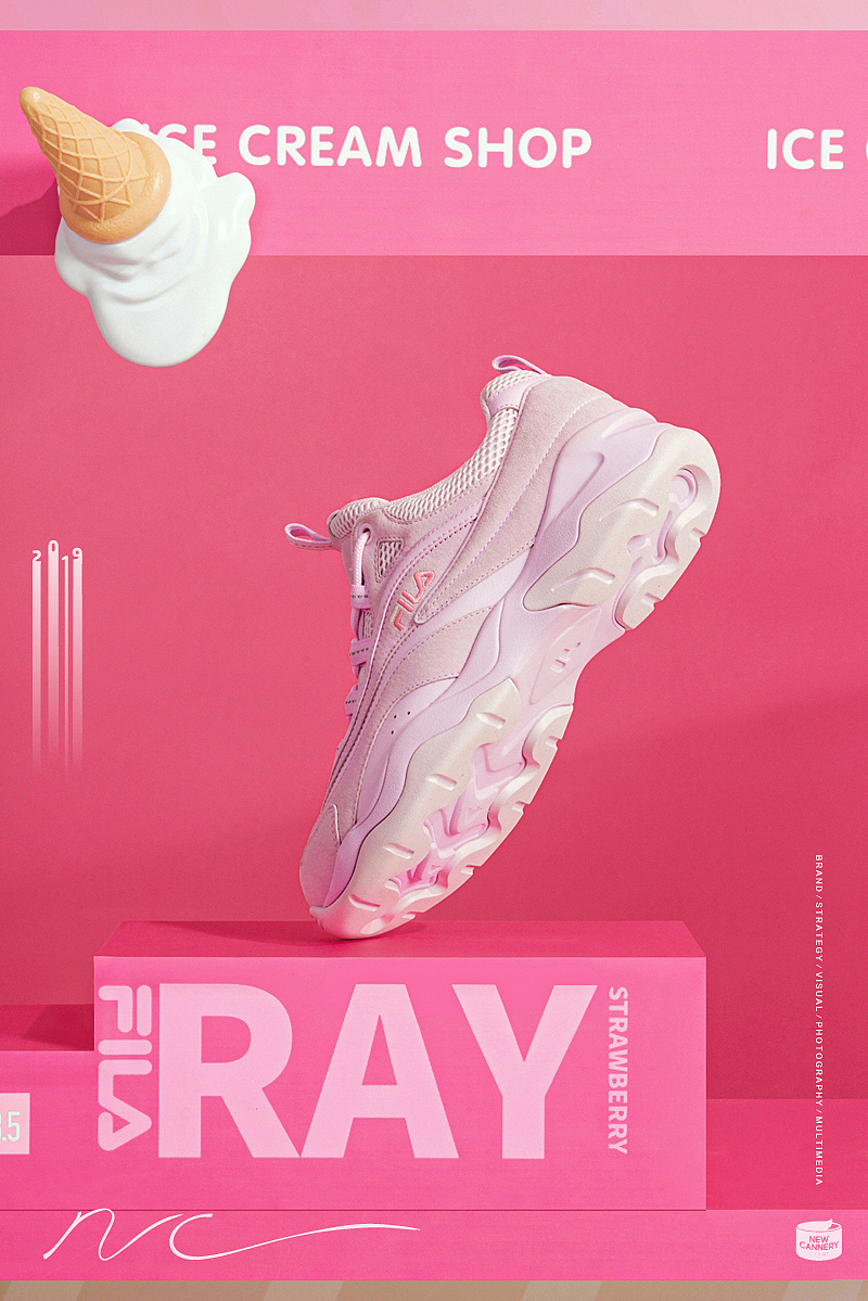 创意视觉『 FILA｜RAY 』✖ 新罐头（图ZMTc1OTE3NDQ4） - 产品摄影 - 站酷设计师新罐头视觉策略原创素材 - 站酷ZCOOL