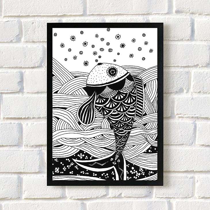 我有一片鱼塘,养了几只鱼儿