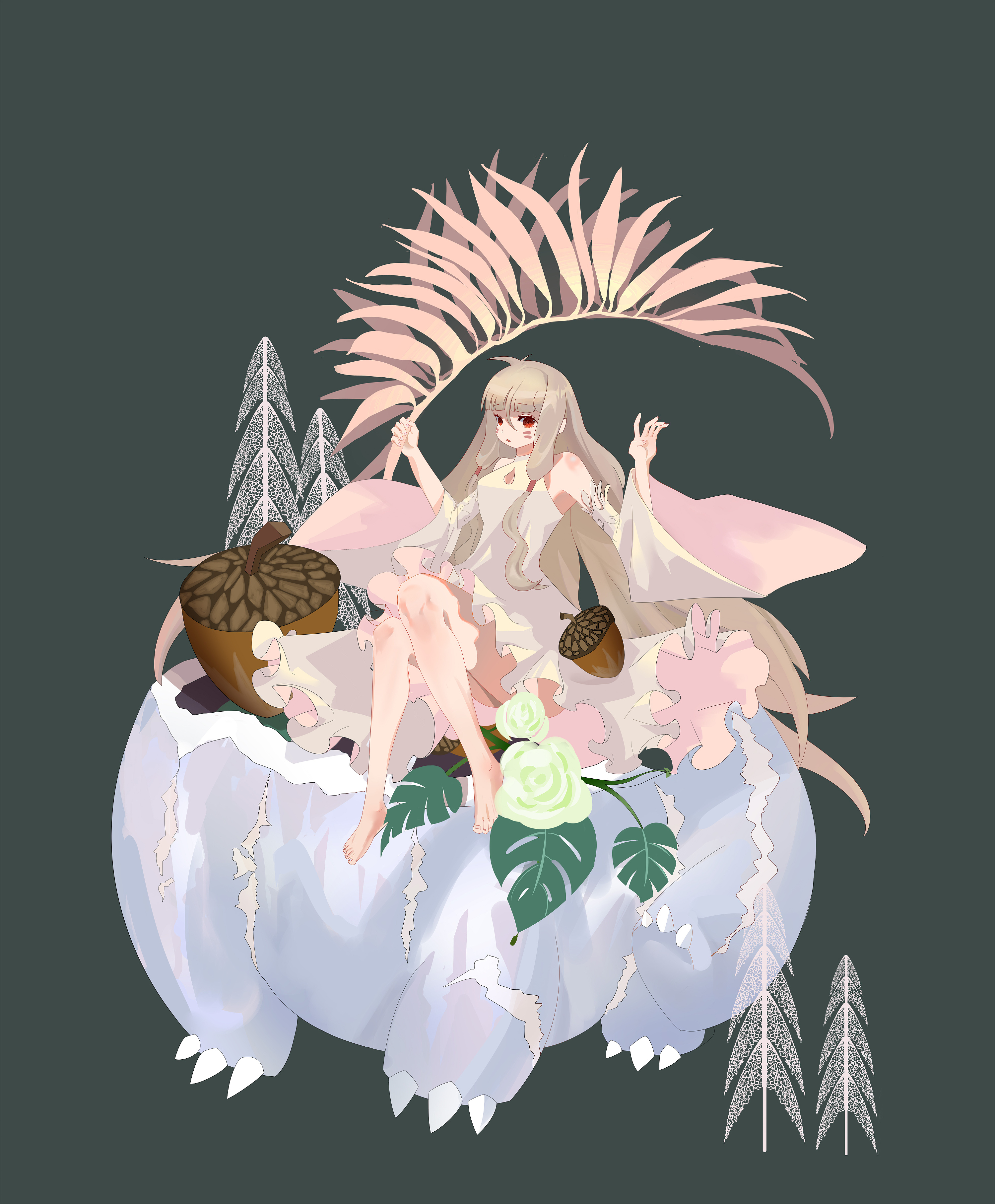 坐着南瓜怪的少女/森林之女