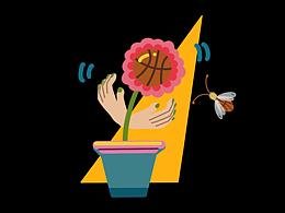 篮球插图图案设计