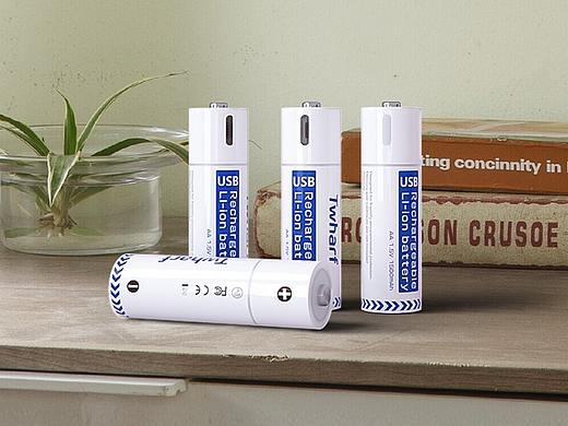 5号USB充电电池-建模渲染