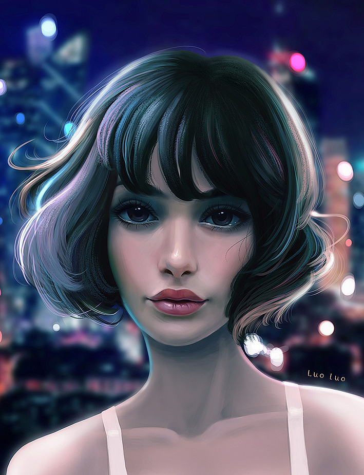 夜色（图ZMjUwMDI2NDEy） - 艺术插画 - 站酷设计师卡布洛洛原创素材 - 站酷ZCOOL