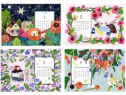 2023插畫(huà)月歷|不透明水彩