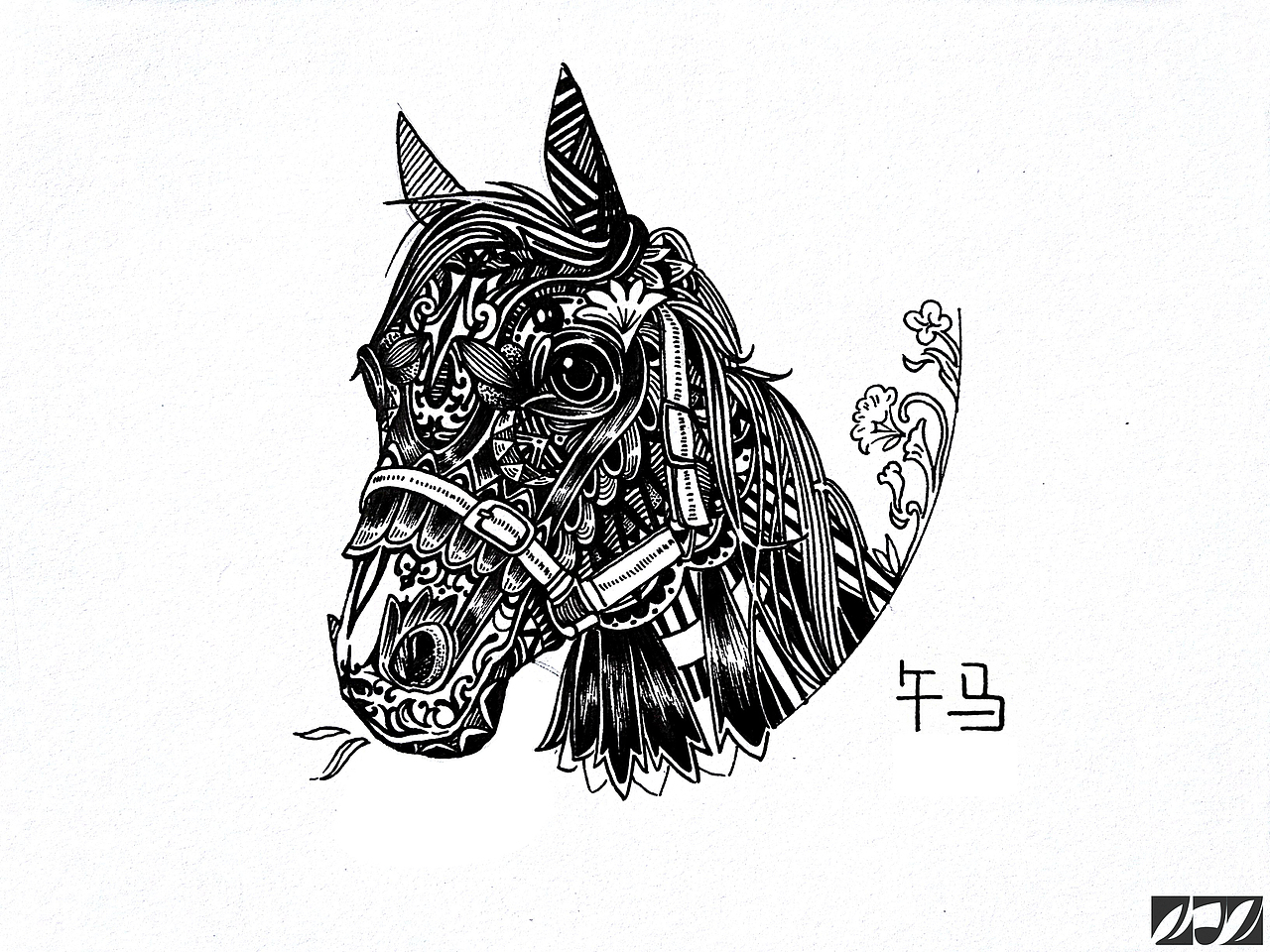 黑白线控-十二生肖