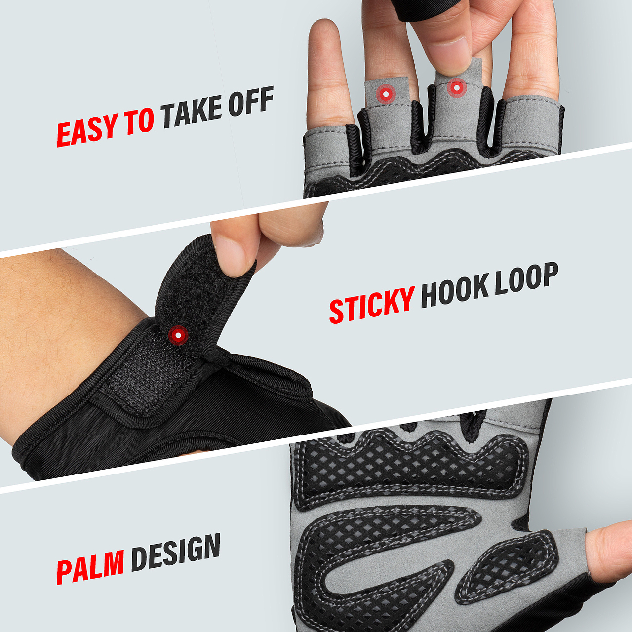 透气健身手套亚马逊listingA+页面设计