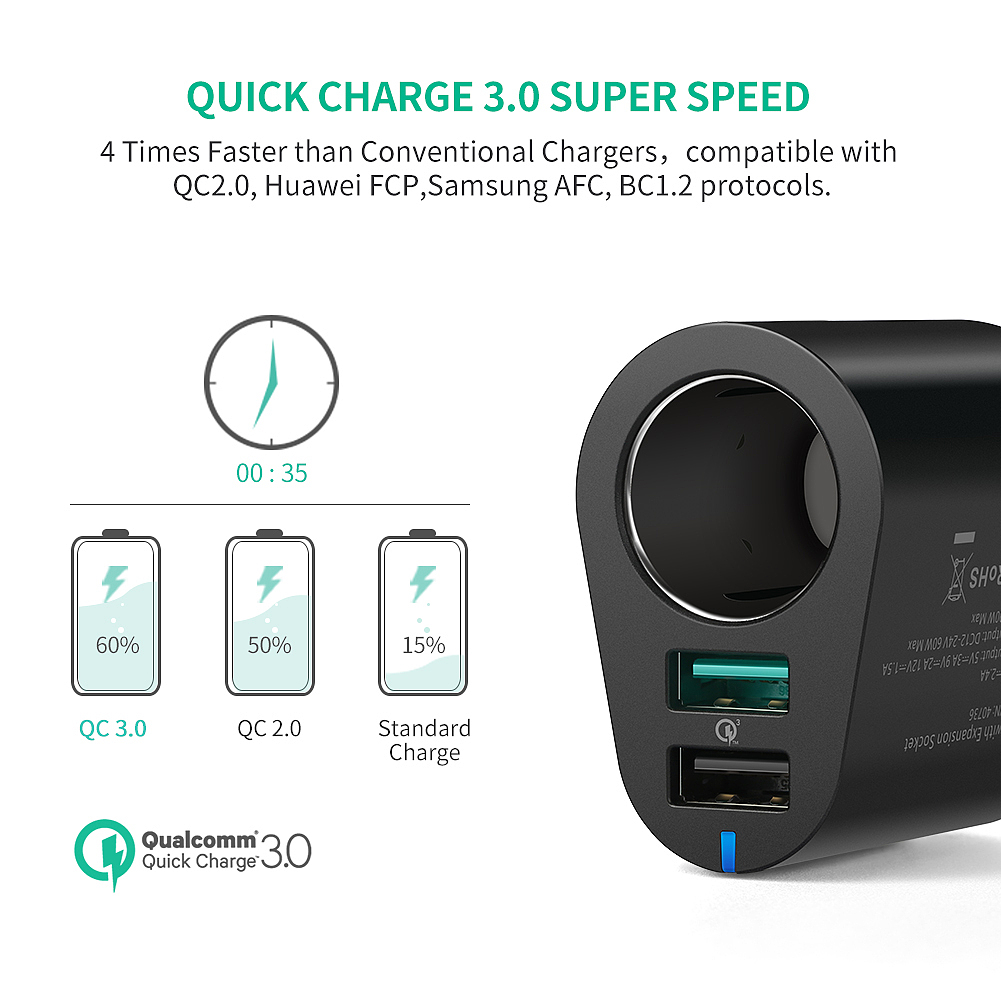 亚马逊3.4A拓展车充主图