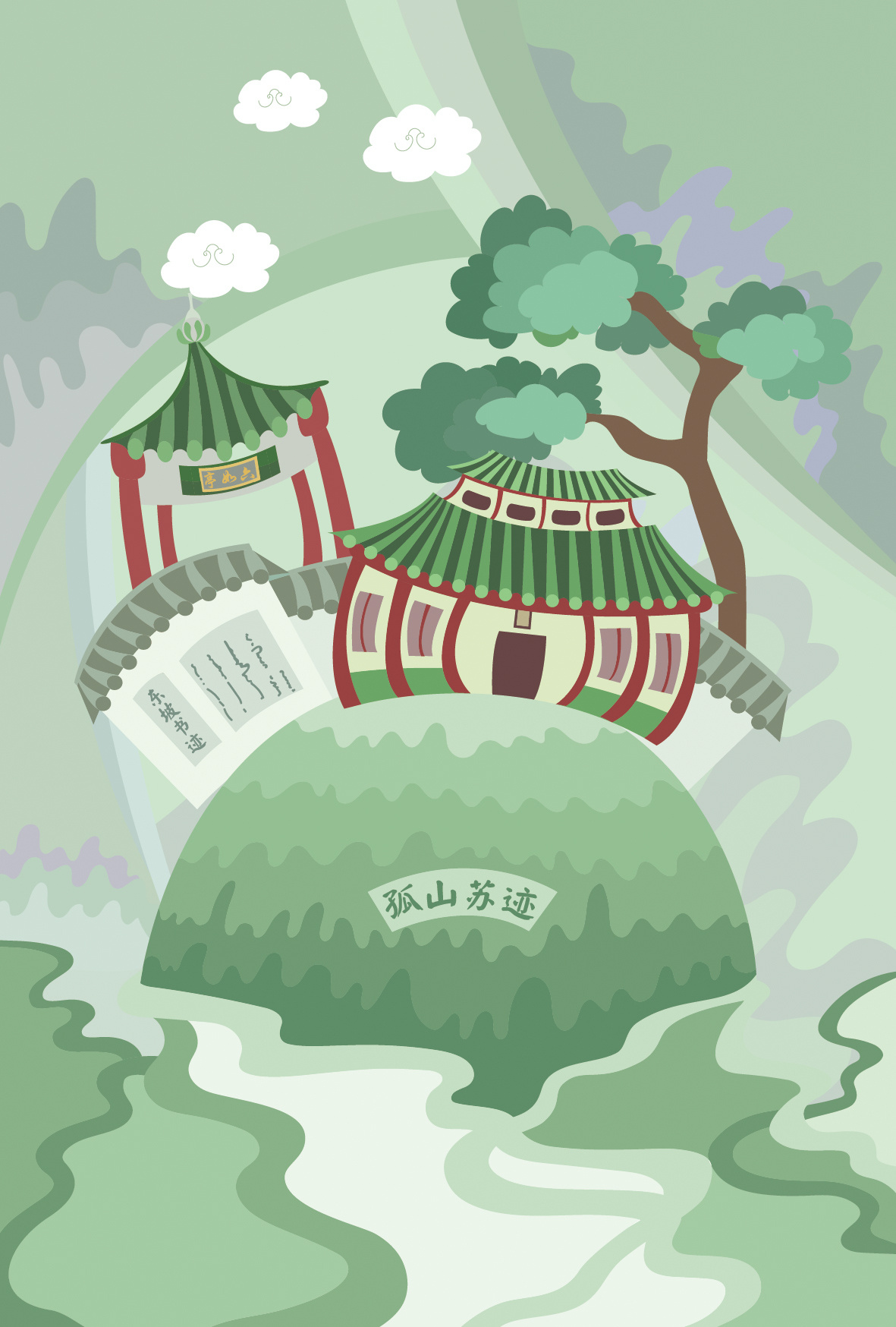 惠州西湖绘画作品图片