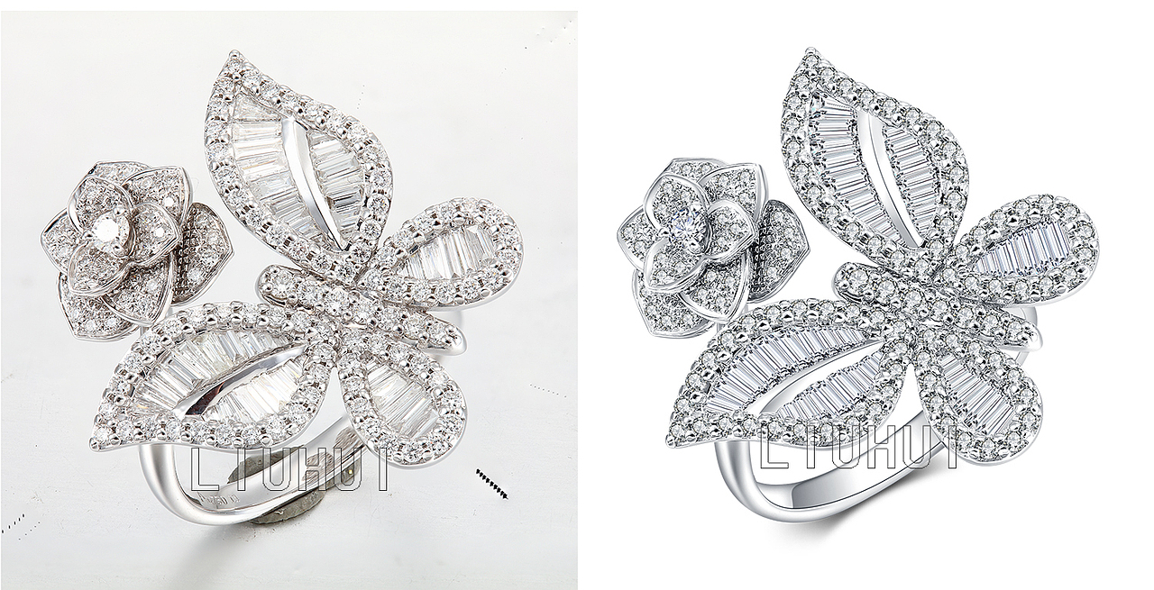 珠宝饰品产品白底摄影修图